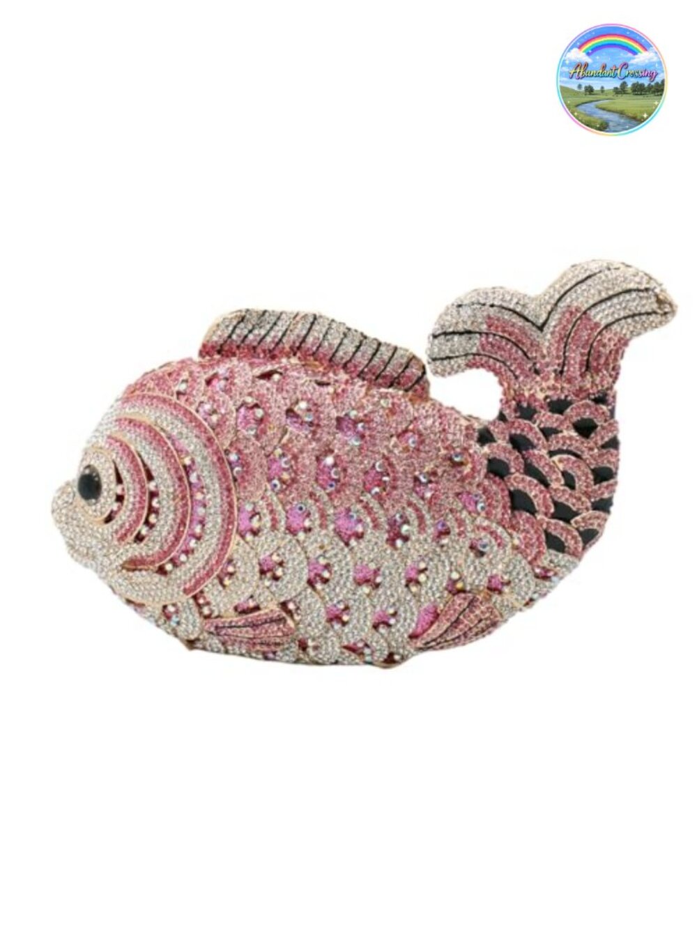 Luxury Rhinestone Fish Clutch - Sparkling Evening Bag for Weddings & Parties